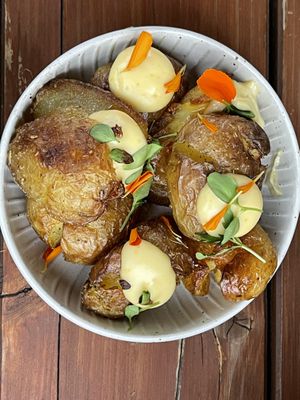 Smashed potatoes   at uuuhmami in Heidelberg