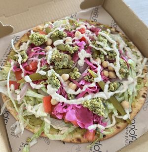 Nile flat, falafel added  at worldFLATS - Montclair in Montclair