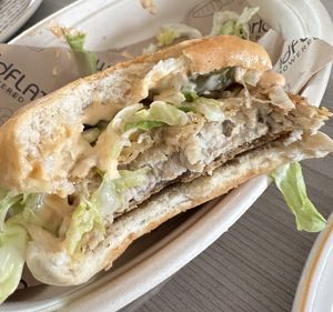 crispy chick’n sandwich  at worldFLATS - Montclair in Montclair