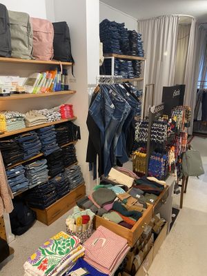 Jeans, beanies and socks  at DearGoods in Berlin