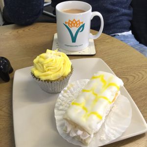 Lemon desserts :) at Animals in Need Sanctuary Vegan Cafe in Wellingborough