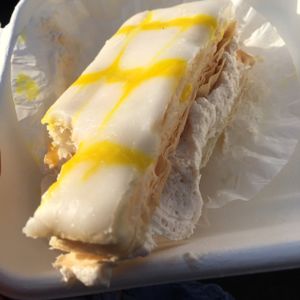 lemon heaven! from the vegan cakery at Animals in Need Sanctuary Vegan Cafe in Wellingborough