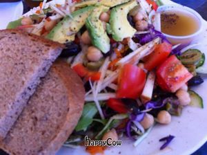 Great vegan salad with fresh baked bread! at Bread Gallery in San Clemente