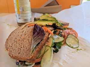 Vegetarian sandwich at Bread Gallery in San Clemente