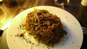 Korean noodle (sweet potato noodle) at RetroBar in Verona