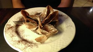 Pear and chocolate cake at RetroBar in Verona