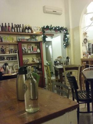 Inside at Cibó Vegan Food in Milan