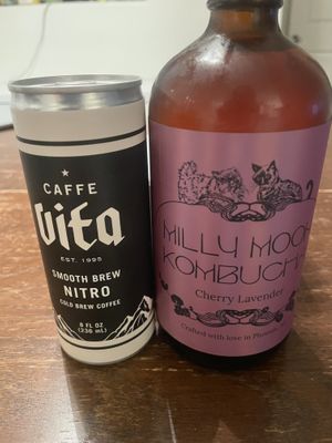 Canned coffee and kombucha   at YO! DONUT in Scottsdale
