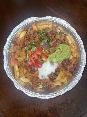 Loaded fries  at Kei's Vegan Eatz in Spring