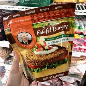 Papou's Kitchen Falafel Burgers at Maine Homestead Market in Lyman