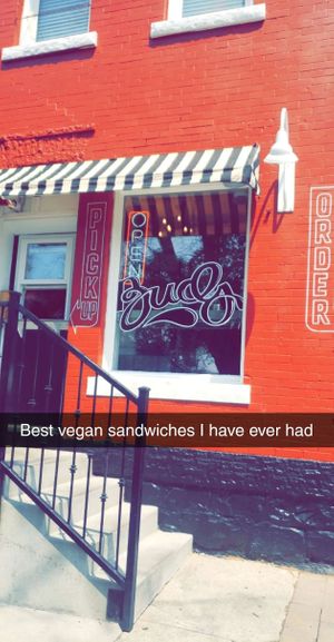 Outside of the building at Buds in Salt Lake City