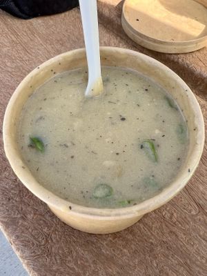 Potato and leek soup   at Buds in Salt Lake City
