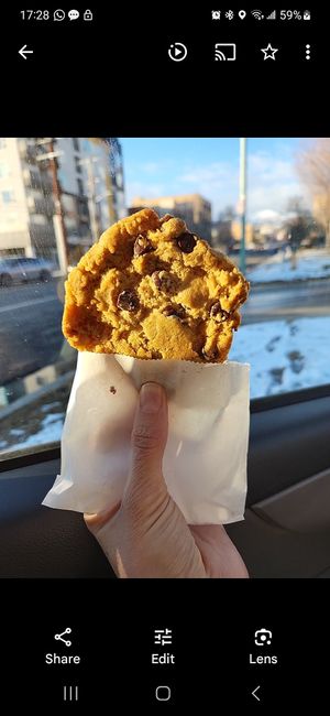 Chocolate chip cookie at Buds in Salt Lake City