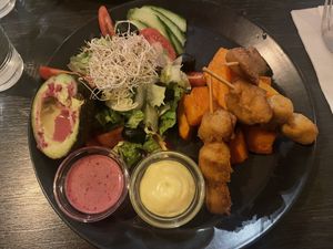 Tzay with sweet potatos   at Fröjas Sal in Uppsala