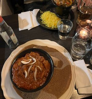 Etiopisk tibsi  at Fröjas Sal in Uppsala