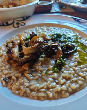 Mushroom risotto at Ravintola Elm  in Helsinki