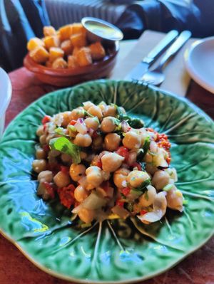 Chickpea salad with paprika at Ravintola Elm  in Helsinki
