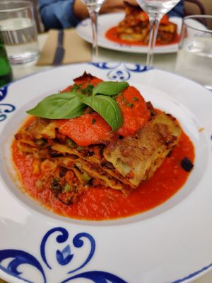 Lentil Lasagne for lunch, so tasty! at Ravintola Elm  in Helsinki