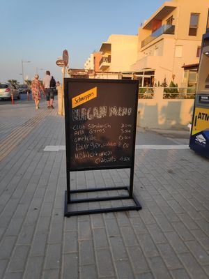 Menu at Loco Vegan Beach Bar in Crete