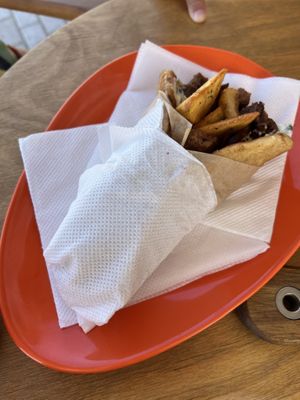Greek gyros  at Loco Vegan Beach Bar in Crete