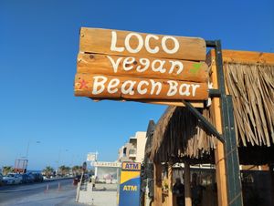Loco vegan beach bar at Loco Vegan Beach Bar in Crete