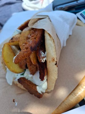 Gyros at Loco Vegan Beach Bar in Crete