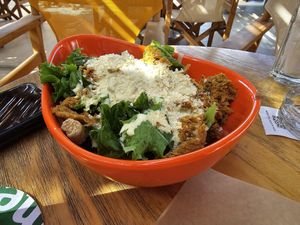 Cesar salad at Loco Vegan Beach Bar in Crete