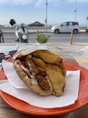 Gyros  at Loco Vegan Beach Bar in Crete