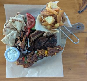 Mezze plate at Loco Vegan Beach Bar in Crete