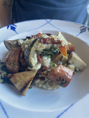 Aubergine rice bowl (a tiny bit of the huge portion!)  at Pau de Lume in Funchal