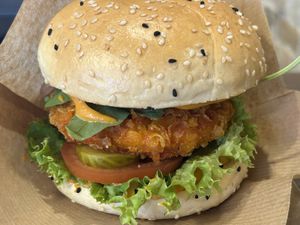 Spicy crispy chick’n  at VEG'D - Vegan Burgers - NK in Berlin