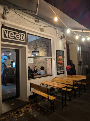 Outside of VEG'D at VEG'D - Vegan Burgers - NK in Berlin
