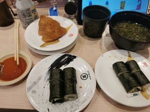 Vegan options at Kaiten Sushi Misaki in Tokyo