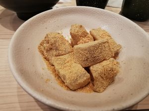 Warabimochi at Kaiten Sushi Misaki in Tokyo