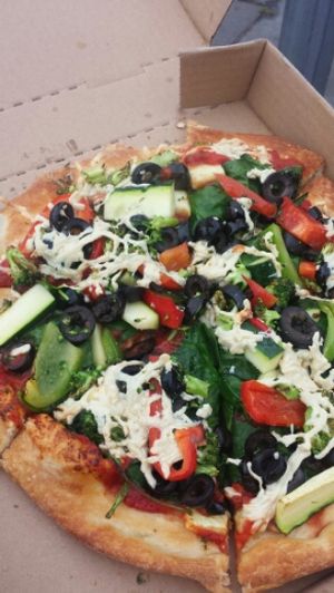 5 veggies pizza VEGGIES OF MY CHOICE at Plant Based Pizza in San Jose