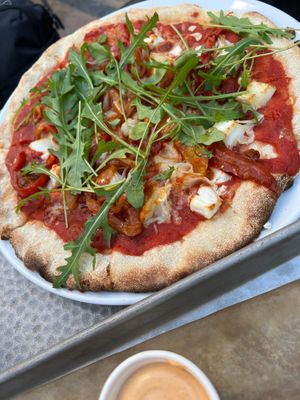 Vegetarian, pizza at Blique by Nobis in Stockholm