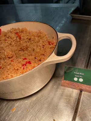 Vegan vegetable fried rice at Blique by Nobis in Stockholm