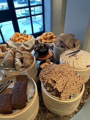 Selection of crackers and Vegan and Breads at Blique by Nobis in Stockholm