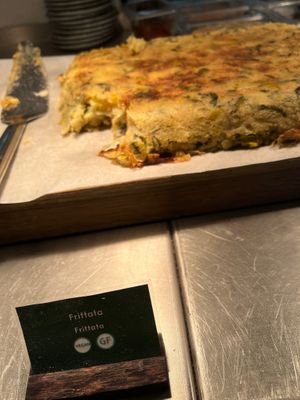 Vegan potato frittata with seaweed from buffet breakfast at Blique by Nobis in Stockholm