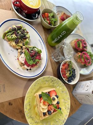 vegan brunch menu   at Panela & Co in Madrid