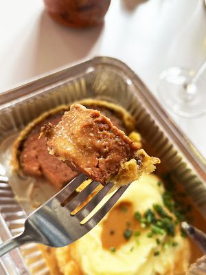 Special of 2nd March 2024 by Dasha Shevchenko: Unbelievable vegan Wellington with smooth mashed potato and vegan demi glass sauce at Aygi in Yerevan