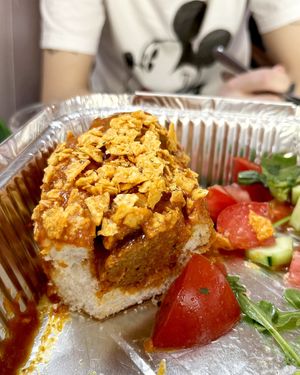 Vegan curry dog at Aygi in Yerevan