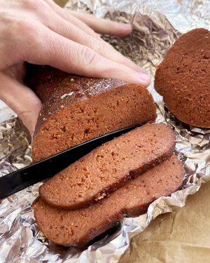 Juicy vegan "roast-not-beef", can be ordered in advance from Dasha, Aigi’s chef at Aygi in Yerevan