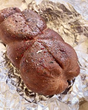 Juicy vegan "roast-not-beef", can be ordered in advance from Dasha, Aigi’s chef at Aygi in Yerevan