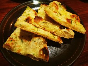 Garlic naan at Manakamana in Osaka