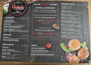 Menu (1/2).  at Rockeria Stralsund in Stralsund