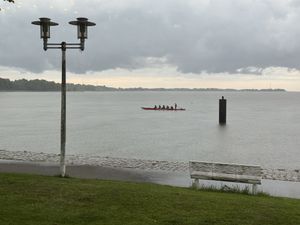 View on the Strelasund.  at Rockeria Stralsund in Stralsund