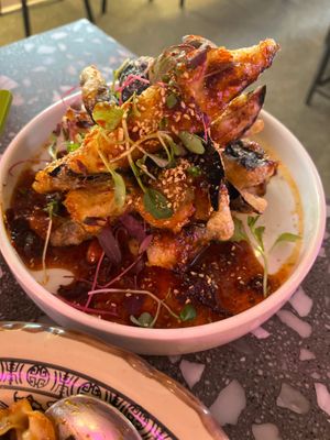 Eggplant chips at Tae Tae Tae (태태태) in Busan