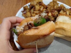 Vegan cheesesteak, better than average at Morning Shift in Kennesaw