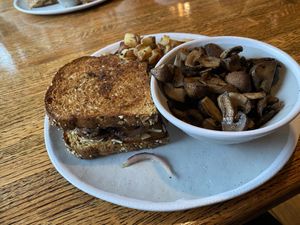 Vegan Breakfast Patty Melt  at Morning Shift in Kennesaw